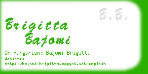 brigitta bajomi business card